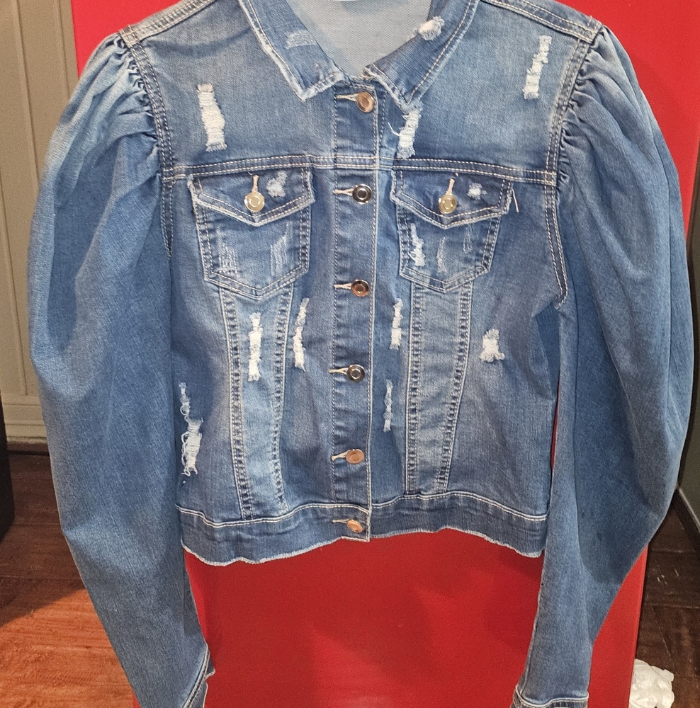 Denim Distressed Women's Jacket